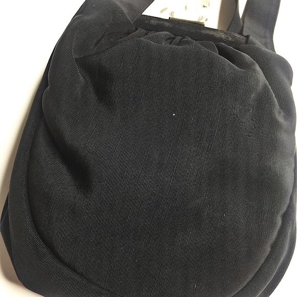 VINTAGE Black Faille Evening Bag - Picture 3 of 8